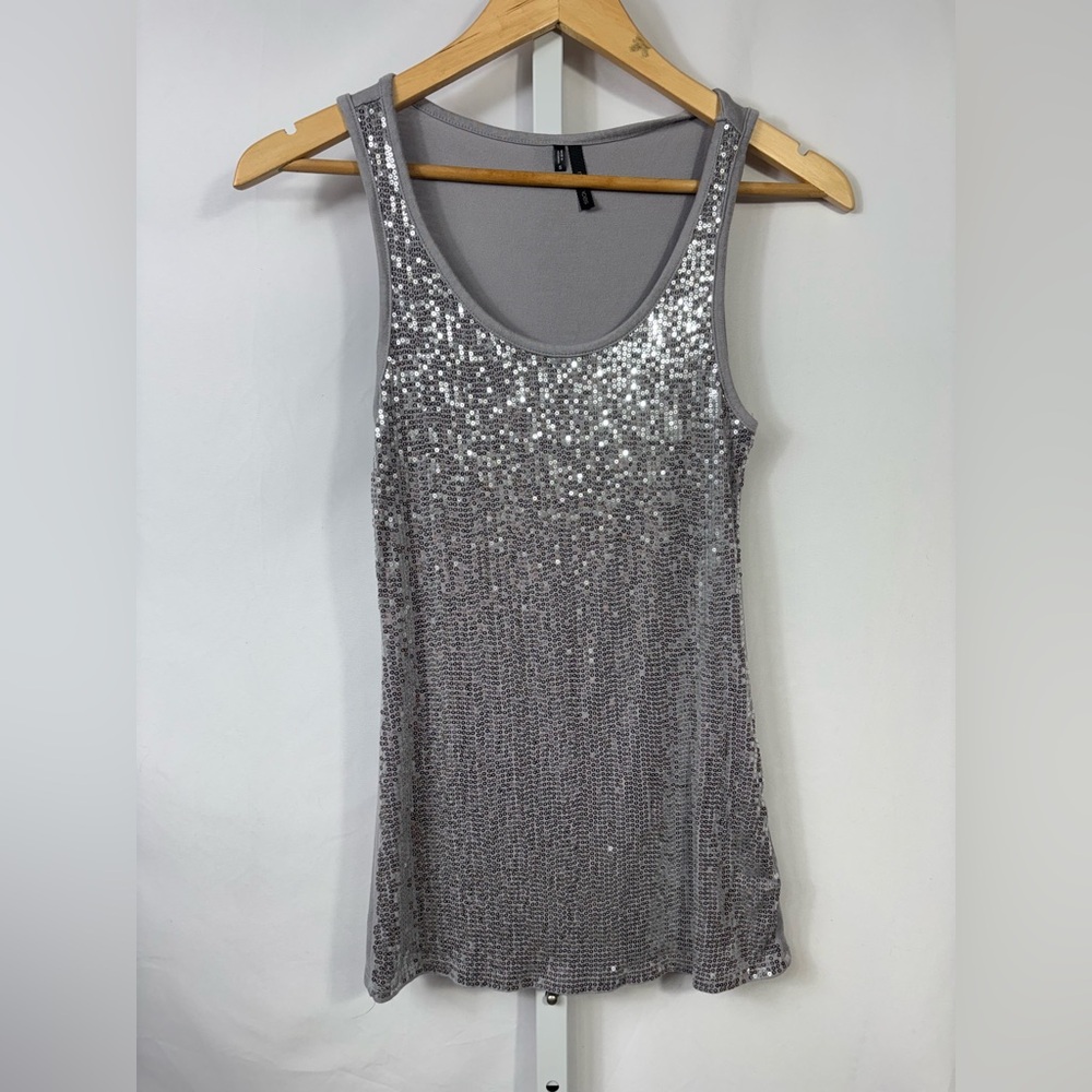 Maurices Gray Sequin Embellished Top